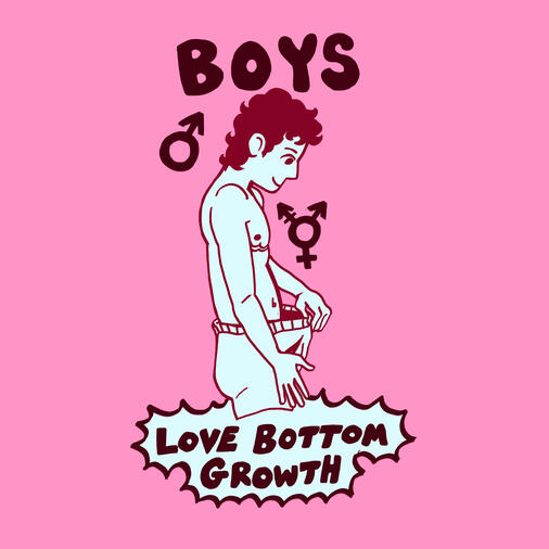 "Boys Love Bottom Growth!" (PINK VERS.), 9x9, Digital Illustration